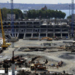 Vodafone Arena’da inşaat çalışmaları tüm hızıyla devam ediyor.