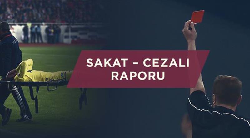 İşte Trendyol Süper Lig'de sakat ve cezalı futbolcuların listesi...