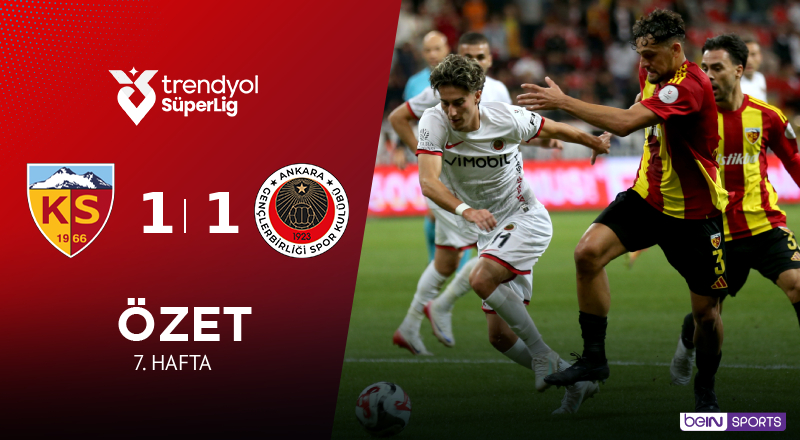 Zecorner Kayserispor 1-1 Gençlerbirliği Maç Özeti
