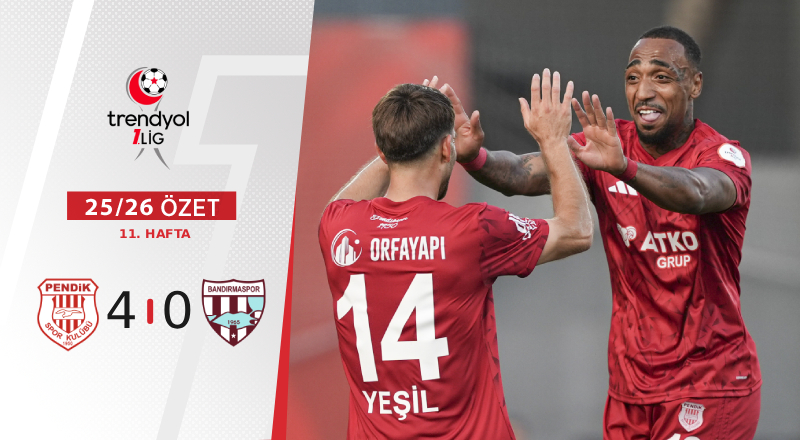 Atko Grup Pendikspor 4-0 Serik Spor Futbol A.Ş. Maç Özeti