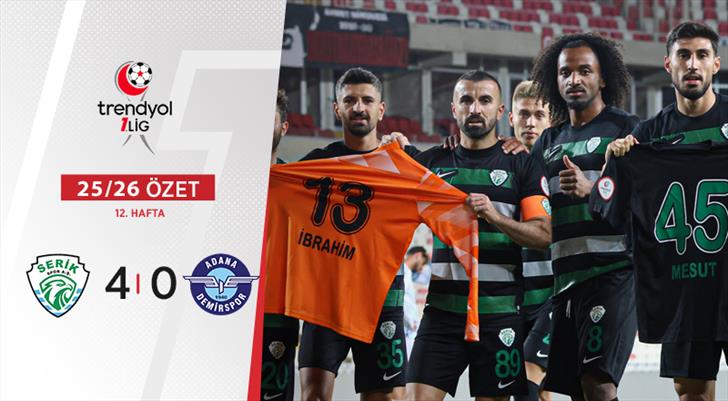 Serik Spor Futbol A.Ş. 4-0 Adana Demirspor Maç Özeti